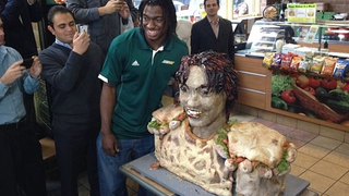 Here's A Horrifying Robert Griffin III Sculpture Made Out Of Subway Sandwiches